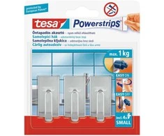 Kabliukai TESA SMALL LASSI, chromas, 3 vnt.