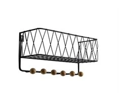 Domax_Home Drabužių kabykla Domax, 32 cm x 9 cm, juoda