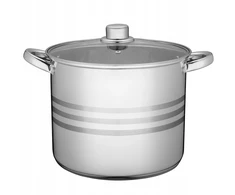 Kadax INDUKCINIS PUODAS, DUJINĖS, DIDELIS, NERŪDijančio plieno, 34 cm, 21 L, AUKŠTAS