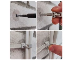 Kaištis su daugkartiniu užtraukiamu dirželiu BALTPLAST, Ø6x200mm/20 vnt., juodos sp.