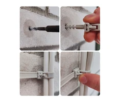 Kaištis su daugkartiniu užtraukiamu dirželiu BALTPLAST, Ø6x200mm/20 vnt., juodos sp.