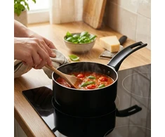 Kaistuvas aluminiowy Florina Calina 16 cm 1,3 l juoda marmur indukcija