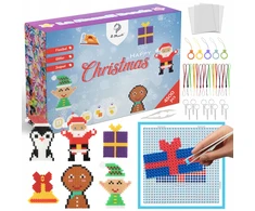 Kalėdinis lyginimo karoliukų rinkinys La Manuli Happy Christmas, 4500 vnt., su priedais