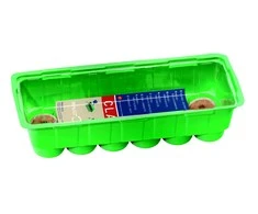 Kambar.šiltnamis su 10 kokoso pluošto tablečių 26x11x7cm plastikinis/žalias