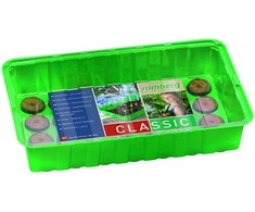 Kambar.šiltnamis su 28 kokoso pluošto tablečių 36x22x13cm plastikinis/žalias