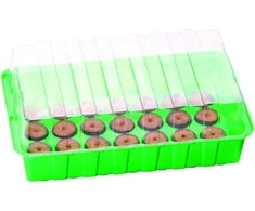 Kambar.šiltnamis su 28 kokoso pluošto tablečių 36x22x13cm plastikinis/žalias