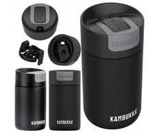 Kambukka Olympus 300ml: Termoizoliacinis puodelis, juodas plienas