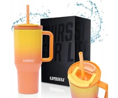 Kambukka Rio Tumbler termopuodelis su šiaudeliais 950ml Soft Sunrise + dėžutė