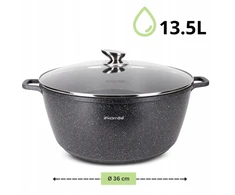 Kamille PUODAS 36cm 13,5L TRADICINIS AKMENIS SU DANGIU DUJŲ INDUKTACIJA