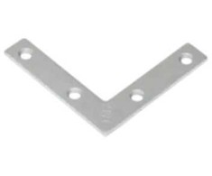 DMX Kampas plokščias NA05 50x50x10x2.0 mm cinkuotas