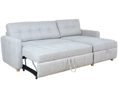 Home4You Kampinė sofa-lova WAIOLA Pilka