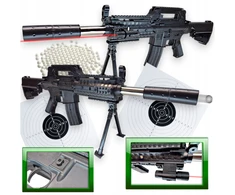KARABIN M4A1 AMERYKAŃSKI na kulki replika, SNAJPERKA ASG + LASER + TARCZE