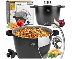 Karl Hausmann DIDELIS PUODAS 6,2L INDUKCINĖS DUJINĖS AUKŠTOJO MARMULIO PUODAS ORKAITĖS PUODUOMS