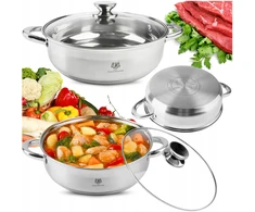 Karl Hausmann INDUKCINĖS DUJINĖS 7,6L 32cm nerūdijančio plieno indukcinis puodas SU MAŽAI KIETUS DANGIU