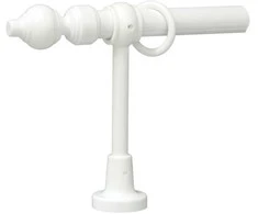 Karnizo komplektas STANDART, plastikinis, medžio imitacija, baltos sp., Ø 28 mm, 3 m