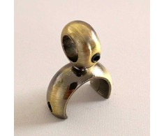 Karnizo laikiklis MINI, metalinis, send. aukso sp., Ø19 mm, 2 vnt.