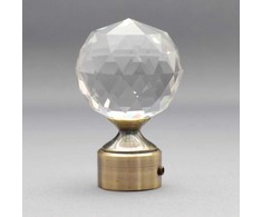 Karnizo užbaigimas CRYSTAL, metalinis, šv. sendinto aukso sp., Ø 16 mm, 2 vnt.