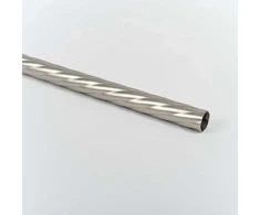Karnizo vamzdis TWISTER, metalinis, susuktas, šv. matinio sidabro sp., 2,4 m, Ø 16 mm