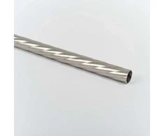 Karnizo vamzdis TWISTER, metalinis, susuktas, šv. matinio sidabro sp., 2 m, Ø 16 mm