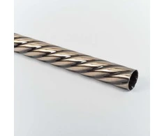 Karnizo vamzdis TWISTER, metalinis, susuktas, šv. sendinto aukso sp., 3 m, Ø 16 mm