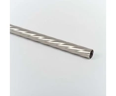 Karnizo vamzdis TWISTER, metalinis, susuktas, šv. matinio sidabro sp., 1,6 m, Ø 16 mm