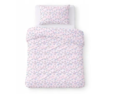 Karo Medvilnės komplektas 140x200 cm, Rožinė with Unicorns and Rainbows, Modern Kids Pattern – COTTON HOME KIDS