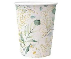 Kartoninės stiklinės Golden Eucalyptus Paw 250ml/8vnt.