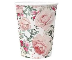 Kartoninės stiklinės Gorgeous Roses Paw 250ml/8vnt.