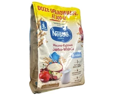 Kaszka Nestle mleczno-ryżowa Jabłko Wiśnia 300g po 8 miesiącu