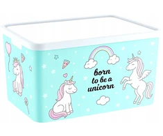 Katex Box Z Pokrywą STAFI 18L Vienaragis Do Pokoju Dziecięcego Pojemnik BPA Free