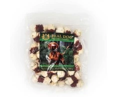 Real Dog SNACKS Kaulas su mazgais, apsuktas ėriena 500g