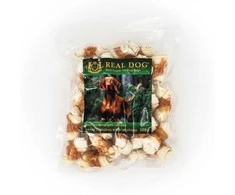 Real Dog SNACKS Kaulas su mazgais, apsuktas vištiena 500g