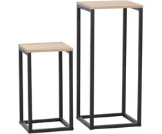 Fotelis Home4You Kavos staliukai HANNES 2vnt. 26x26xH60cm 22x22xH40cm