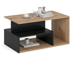 Halmar Kavos staliukas IVA C.Table, ąžuolo/juodos spalvos