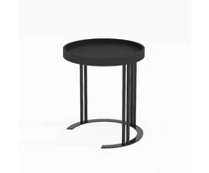 Fotelis Home4You Kavos staliukas KEIRA D40xH45cm Juoda
