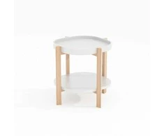 Fotelis Home4You Kavos staliukas NORAH D40xH60cm Balta