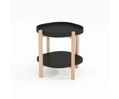 Fotelis Home4You Kavos staliukas NORAH D40xH60cm Juoda