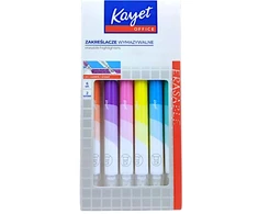 Kayet 6 spalvų dvipusiai flomasteriai mokyklai