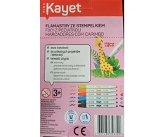 Kayet flomasteriai su antspaudais, 6 vnt.