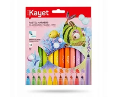 Kayet Pastelinių Spalvų Flomasteriai – 12 Vnt.
