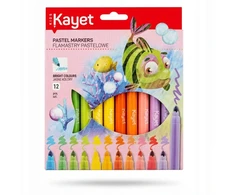 Kayet Pastelinių Spalvų Flomasteriai – 12 Vnt.