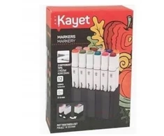 Kayet žymekliai, 12 spalvų, dvipusiai, permanentiniai