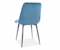 Signal Meble CHIC VELVET KĖDĖ Juodas RĖMAS / TURQUOISE BLUVEL 85