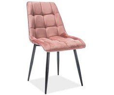 Signal Meble CHIC VELVET KĖDĖ Juodas RĖMAS / ANTIQUE Rožinis BLUVEL 52