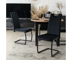 Kėdė Mebel Elite LOPEZ, aksominė, juoda