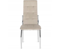 Kėdė Mebel Elite MOLLY, veliūrinė, smėlio spalvos