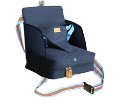 Kėdutė „Booster Seat“ roba pripučiama tamsiai mėlyna nešiojama saugos pakinktų sistema