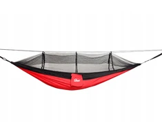 Kelioninis hamakas su tinkleliu nuo uodų, didelis, stiprus, 250 kg, 260x140 cm
