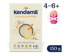 KENDAMIL GRŪDAI IR PIENAS SU BANANAIS BE PALMIŲ ALIEJUS 150g