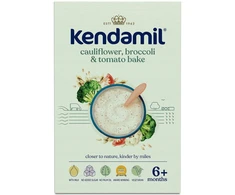 KENDAMIL GRŪDAI IR PIENO GRŪDŽIAI SU BROKOLIAIS, ŽIEDIJOMIS IR POMOMORIAIS 150g